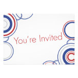 Vous êtes invités - les cercles bleus et rouges invitations