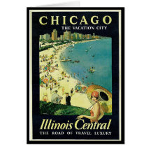Voyage Art-2 de Chicago de Carte pour notes-Cru