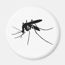 Vue de côté de moustique aimant pour réfrigérateur