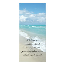 Vue extrême de plage de relaxation motif pour double carte