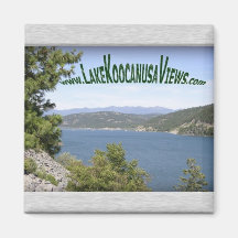 Vues de Koocanusa de lac Magnets Pour Réfrigérateur