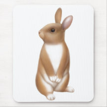 Wachsames Brown-Kaninchen Mousepad