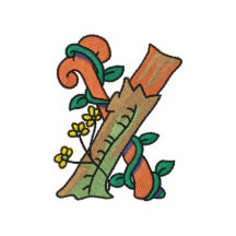 Waldmit Monogramm gesticktes Hemd des Buchstabe-X