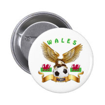Wales-Fußball-Entwürfe Anstecknadelbutton