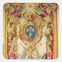 Wappen der französischen Königsfamilie Quadrataufkleber