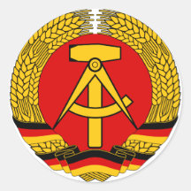 Wappen offizielles Wappenkunde-Symbol Ostdeutschla Runder Aufkleber