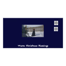 warmer Weihnachtssegen Personalisierte Photo Karte