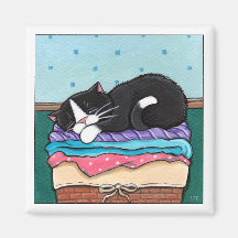 Wäscherei-TagesNickerchen - Katzen-Magnet