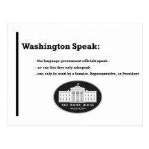 Washington sprechen postkarte