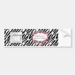 Wasser-Flaschen-Aufkleber-Girly Schmetterlingzebra Auto Sticker
