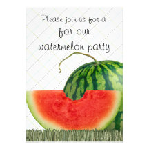 Wassermelone-Party lädt ein Personalisierte Einladungskarte