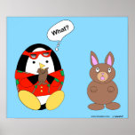 Watschelt Schokoladen-Osterhasen-Plakat