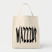wazzzup (Schwarzes) Leinentasche