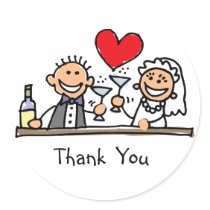 Wedding danken Ihnen Aufkleber