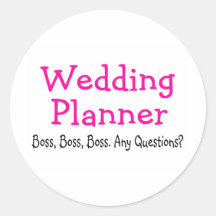 Wedding planner autocollant rond