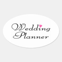 Wedding planner stickers ovales