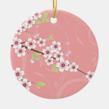 Weiche rosa Kirschblüte Weihnachtsbaum Ornamente