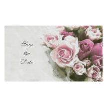 Weiche Rosen-Save the Date Karte Visitenkartenvorlagen