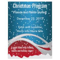 Weihnachten färbt Programm-Flyer