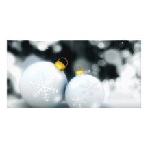 Weihnachten verziert Einführungs-Ball-Schnee Photo Karten