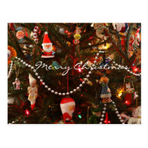 Weihnachten verziert Postkarte