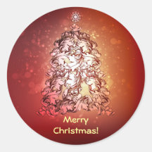 Weihnachtsbaum-Magieaufkleber