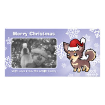 WeihnachtsChihuahua (langer Mantel) Bilder Karten