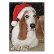 Weihnachtsdachshund-Karten-freier Raum nach innen