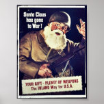 Weihnachtsmann ist in den Krieg gegangen Posterdruck