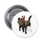 Weihnachtsmann-Reiten auf Elefanten Anstecknadelbuttons
