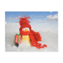 Weihnachtspinguin Postkarte