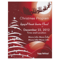 Weihnachtsprogramm-Flyer Weihnachtsmanns roter