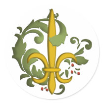 Weihnachtsrolle-Lilien-Aufkleber