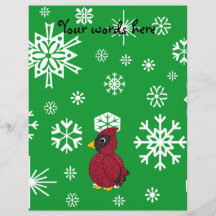 Weihnachtsschneeflocke-Kardinal Bedruckte Flyer