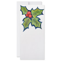 Weihnachtsstechpalmen-Blätter, rote Beeren