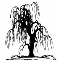 WEINENDE WEIDE-BAUM-T-SHIRT