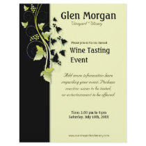 Weinstock-Wein-Probieren-Ereignis-Flyer