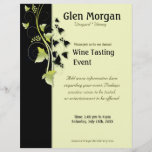 Weinstock-Wein-Probieren-Ereignis-Flyer
