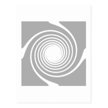 Weiß- und Grau-Spiralenentwurf Postkarte