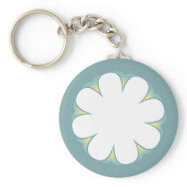 WEISSE BLUME KEYCHAIN POOLBLUE schlüsselanhängern