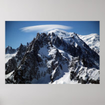 Weiße Kappe:  Das Gipfel von Mont Blanc