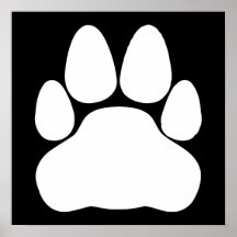 Weiße Katzen-Tatzen-Druck-Form Posterdrucke