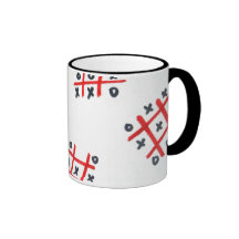 weiße Knoten und Kreuzbecher Kaffeetassen