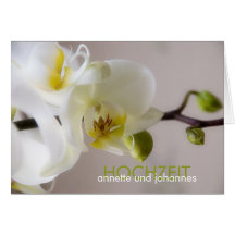 Weiße Orchidee • Hochzeits-Einladung Grußkarte