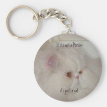Weiße persische Katze Schlüsselband