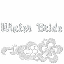Weiße Spitze-Hochzeit - Winter-Braut