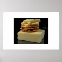 Weißer Cheddar-Käse Plakatdruck