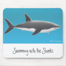 Weißer Hai Mousepad
