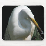 Weißer Reiher Mousepad