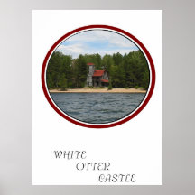 Weißes Otter-Schloss Plakatdruck
